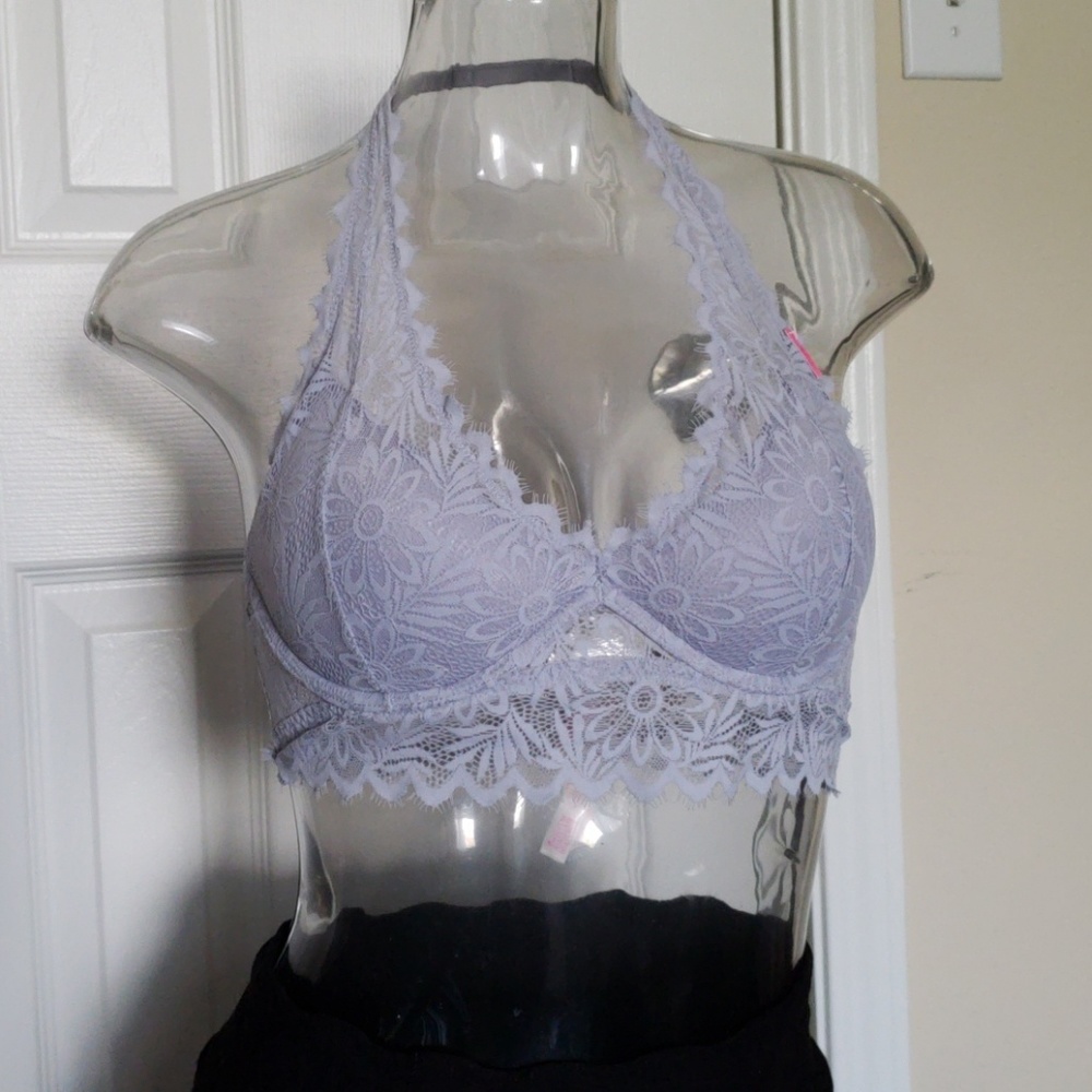 Lace halter bralette